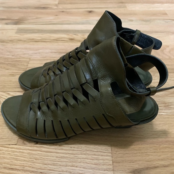 Alexander Wang olive green wedge sandals size 38 - Picture 2 of 7